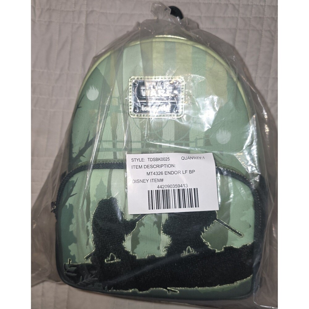 NWT loungefly Disney store star wars endor ewok wicket mini backpack bookbag!